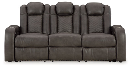 Fyne-Dyme Gray Power Reclining Sofa, Loveseat and Recliner - Ornate Home