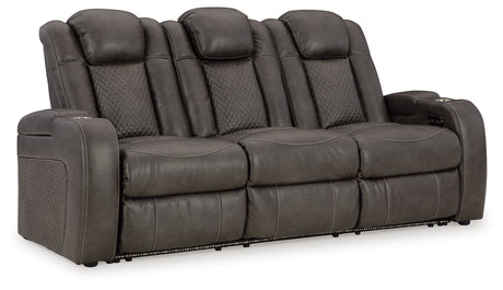 Fyne-Dyme Gray Power Reclining Sofa, Loveseat and Recliner - Ornate Home