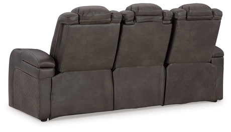 Fyne-Dyme Gray Power Reclining Sofa, Loveseat and Recliner - Ornate Home