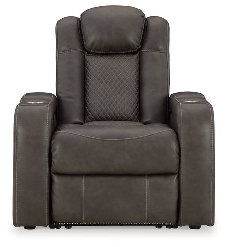 Fyne-Dyme Gray Power Reclining Sofa, Loveseat and Recliner - Ornate Home