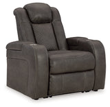 Fyne-Dyme Gray Power Reclining Sofa, Loveseat and Recliner - Ornate Home