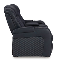 Fyne-Dyme Sapphire Power Reclining Loveseat with Console - Ornate Home