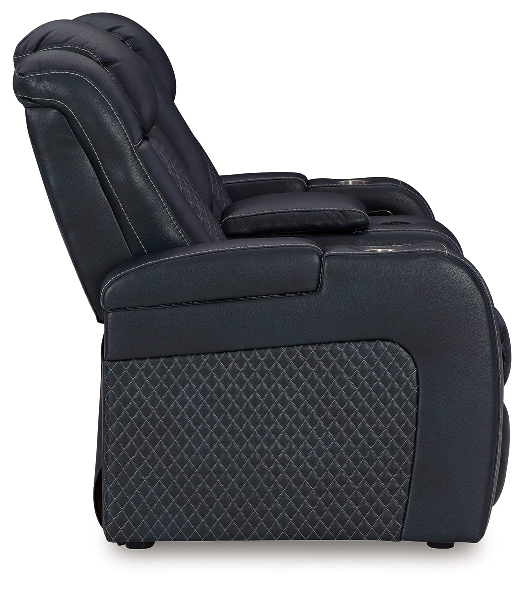 Fyne-Dyme Sapphire Power Reclining Sofa, Loveseat and Recliner (Online Special Price) - Ornate Home