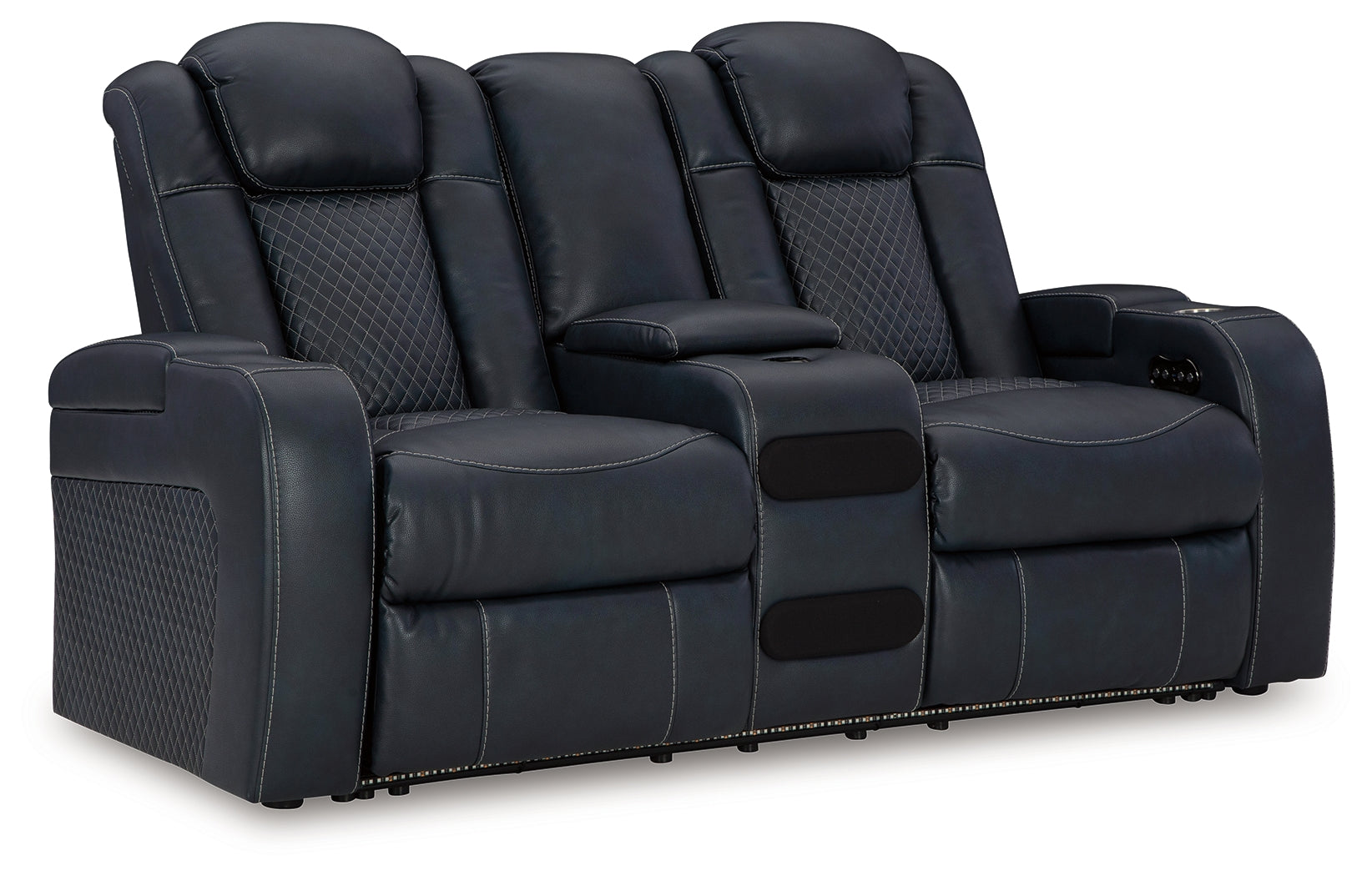 Fyne-Dyme Sapphire Power Reclining Sofa, Loveseat and Recliner - Ornate Home