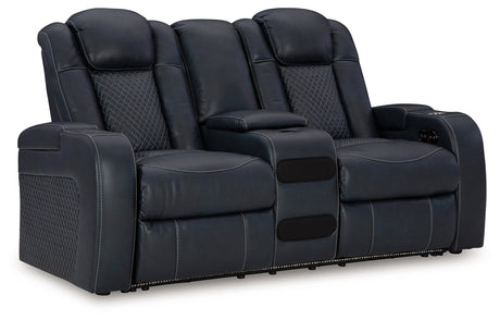 Fyne-Dyme Sapphire Power Reclining Sofa, Loveseat and Recliner - Ornate Home