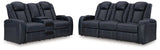 Fyne-Dyme Sapphire Power Reclining Sofa and Loveseat - Ornate Home