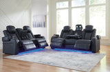 Fyne-Dyme Sapphire Power Reclining Sofa and Loveseat - Ornate Home