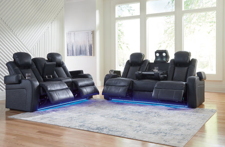Fyne-Dyme Sapphire Power Reclining Sofa and Loveseat - Ornate Home