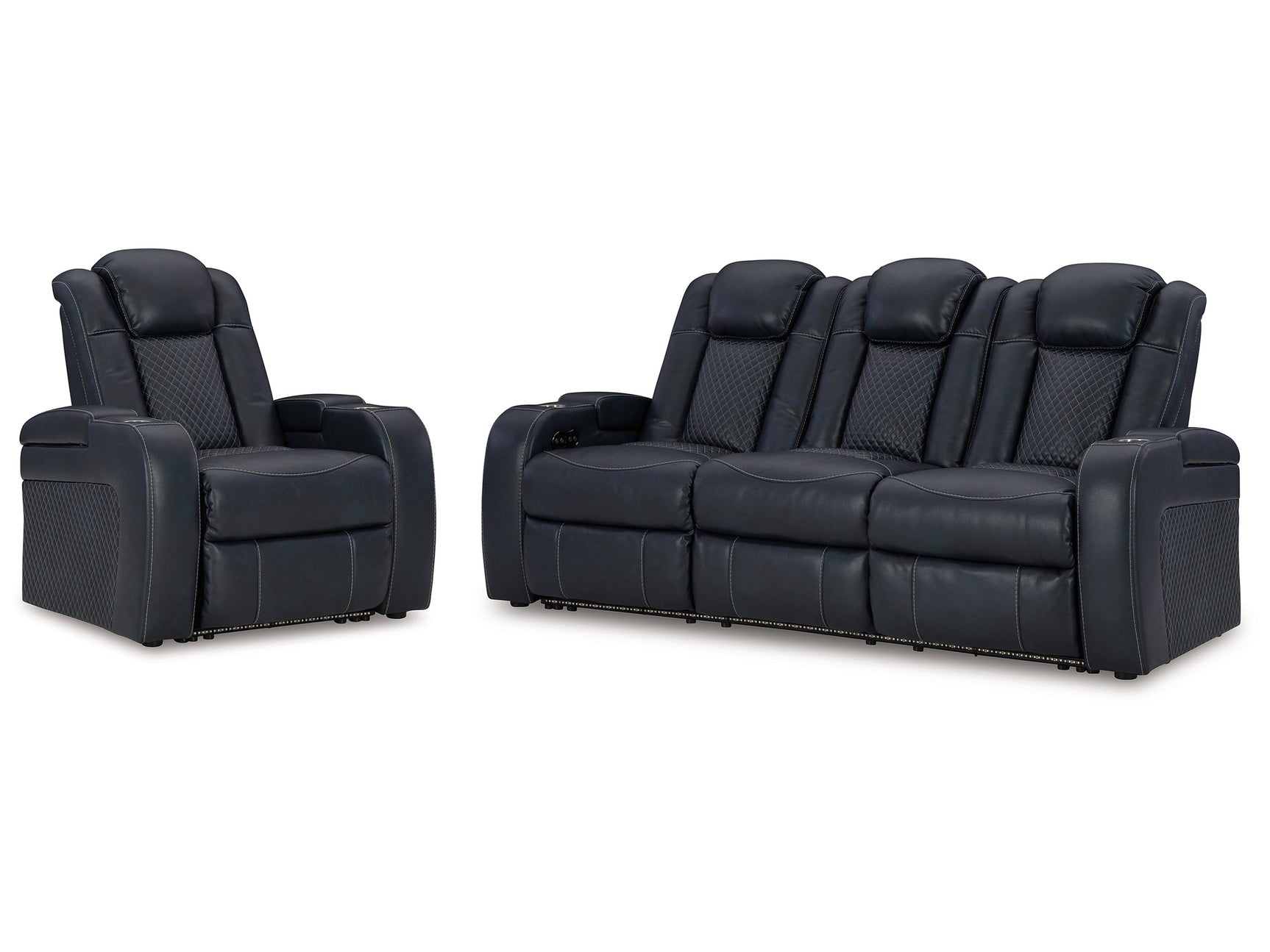Fyne-Dyme Sapphire Power Reclining Sofa and Power Recliner (Online Special Price) - Ornate Home