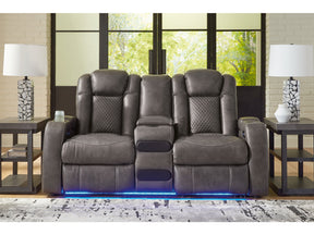Fyne-Dyme Shadow Power Reclining Loveseat with Console (Online Special Price) - Ornate Home