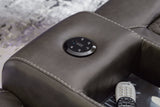 Fyne-Dyme Shadow Power Reclining Loveseat with Console (Online Special Price) - Ornate Home