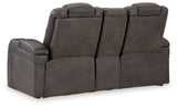 Fyne-Dyme Shadow Power Reclining Loveseat with Console (Online Special Price) - Ornate Home
