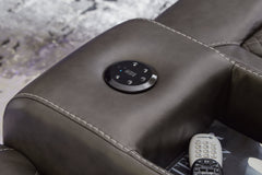 Fyne-Dyme Shadow Power Reclining Loveseat with Console - Ornate Home