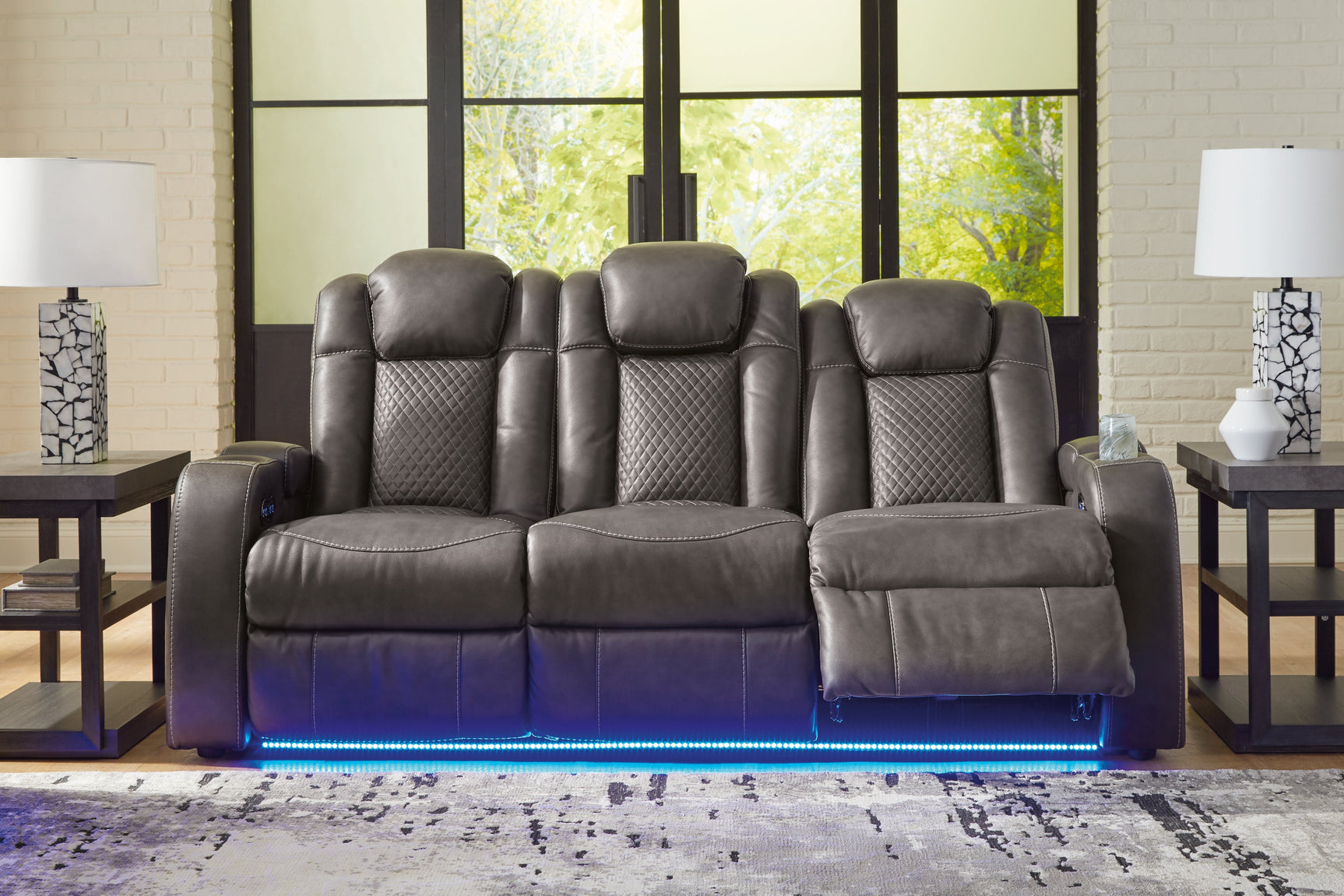 Fyne-Dyme Shadow Power Reclining Sofa (Online Special Price) - Ornate Home