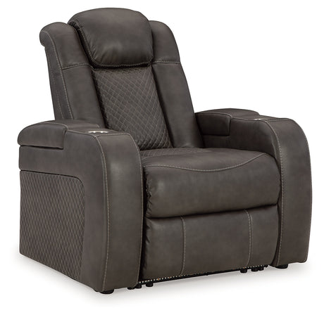 Fyne-Dyme Shadow Power Reclining Sofa and Power Recliner - Ornate Home