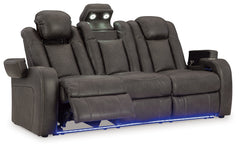 Fyne-Dyme Shadow Power Reclining Sofa and Power Recliner - Ornate Home