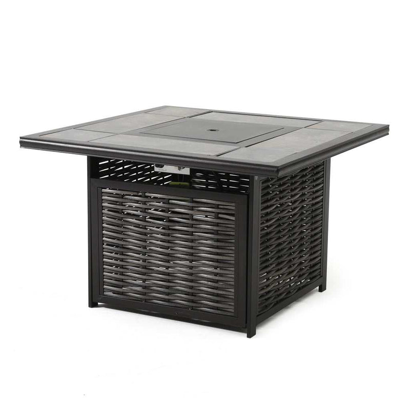 Segovia Black & Gray Fire Pit Table - Ornate Home