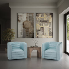 GT Swivel Aqua Accent Chair - Ornate Home