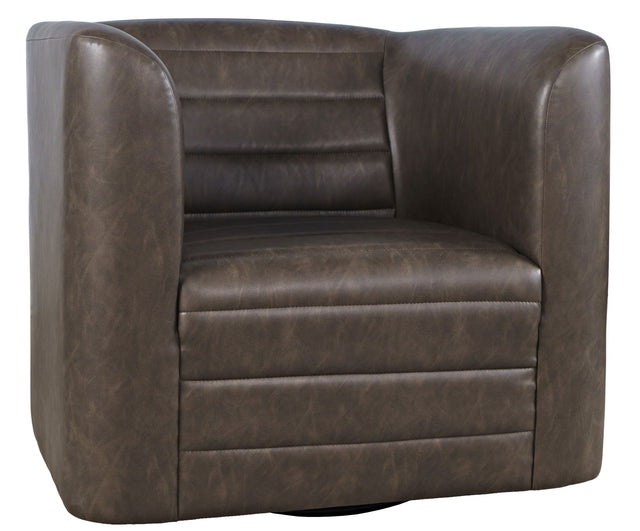 GT Swivel Dark Brown Accent Chair - Ornate Home
