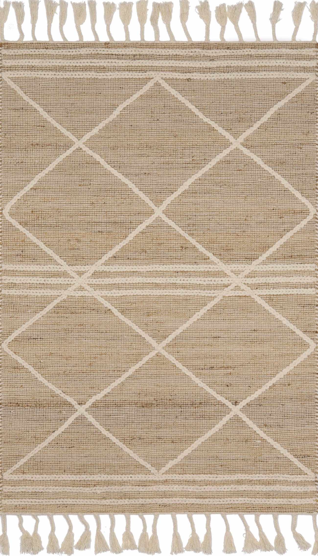 Gulnur Natural Jute&Wool Trellis Rug - Clearance