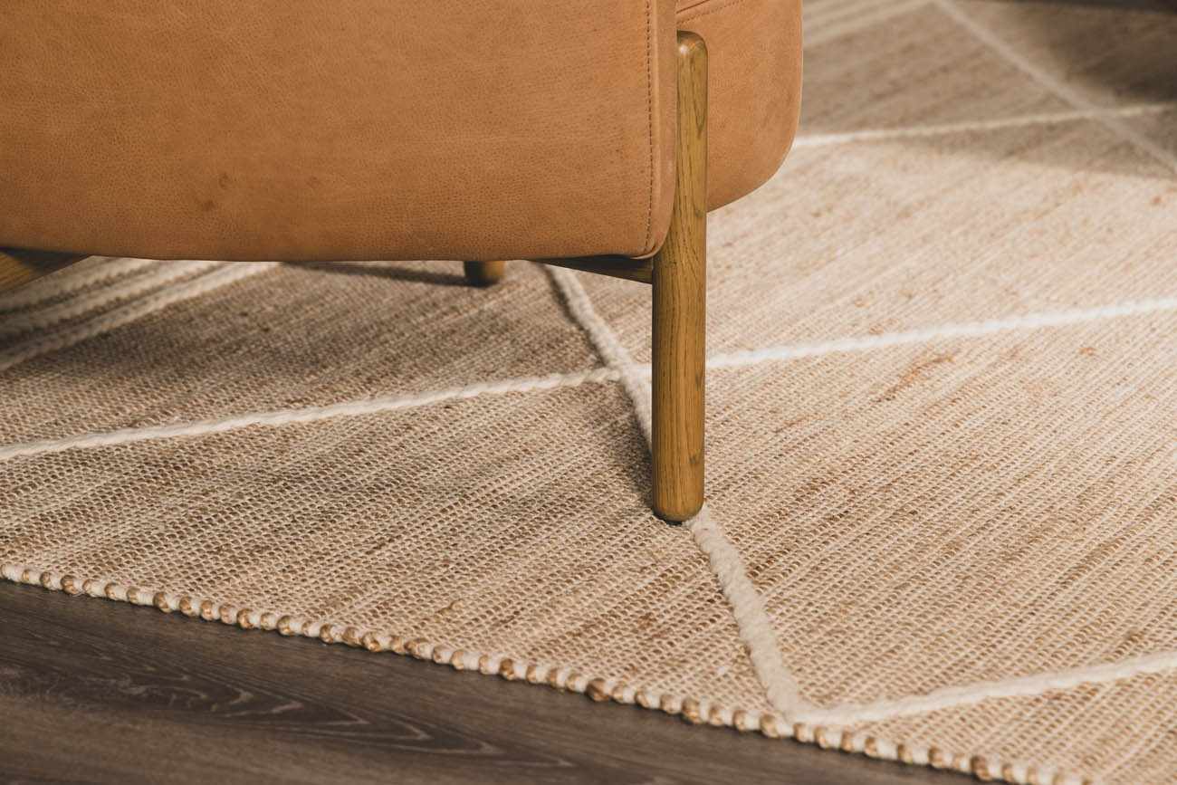 Gulnur Natural Jute&Wool Trellis Rug - Clearance
