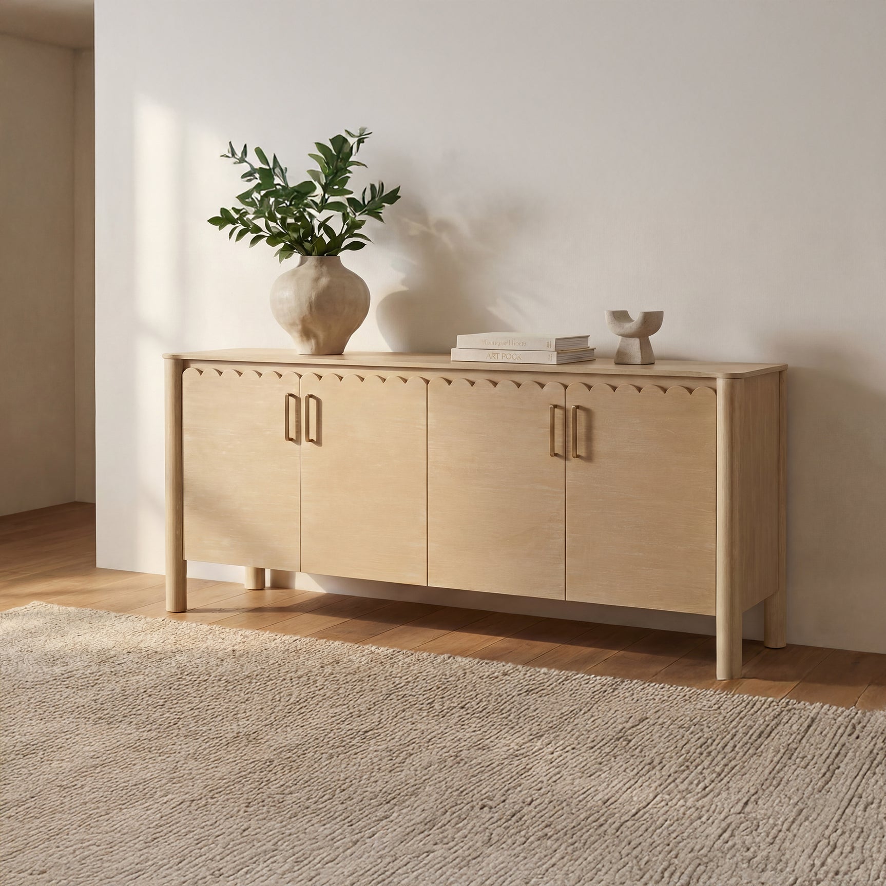 Wiley Natural 4 Door Sideboard
