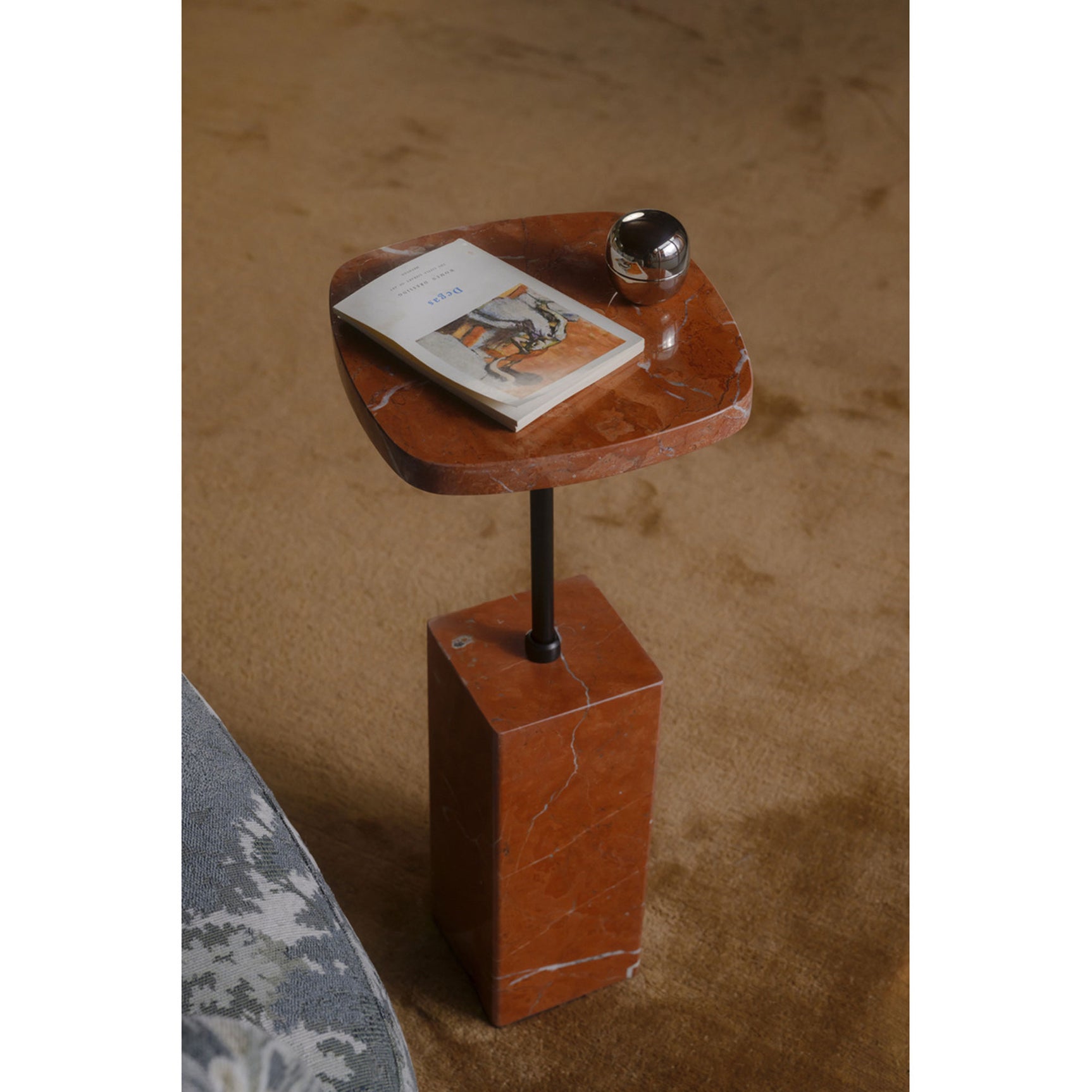 Caro Rosso Alicante Marble Side Table
