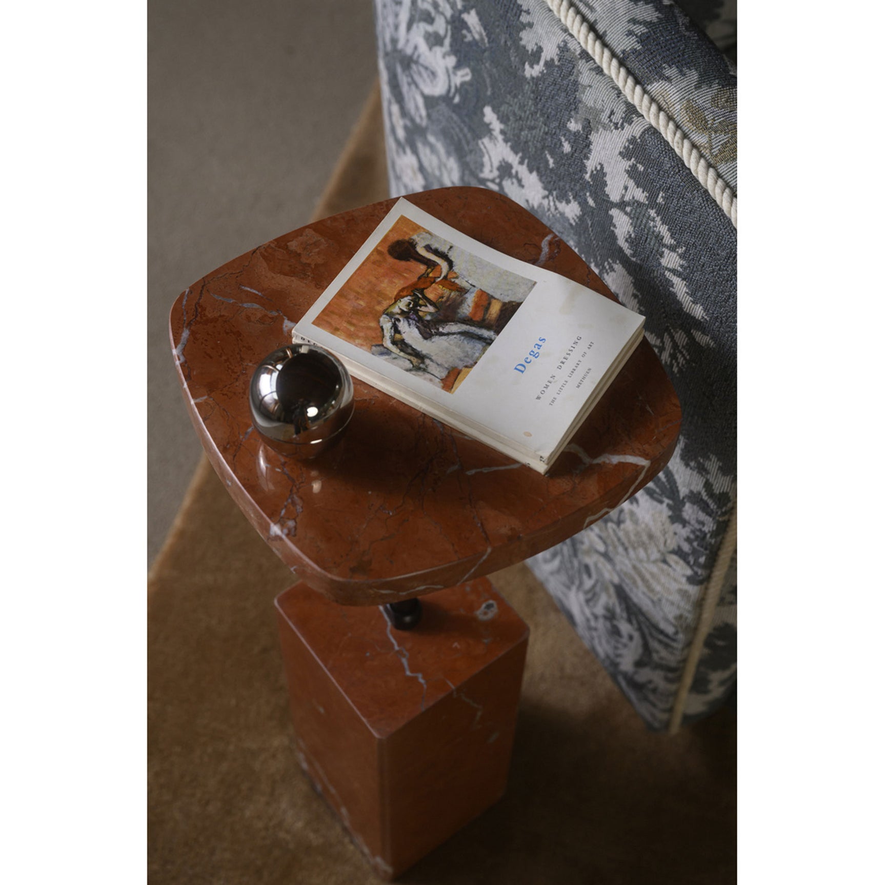 Caro Rosso Alicante Marble Side Table