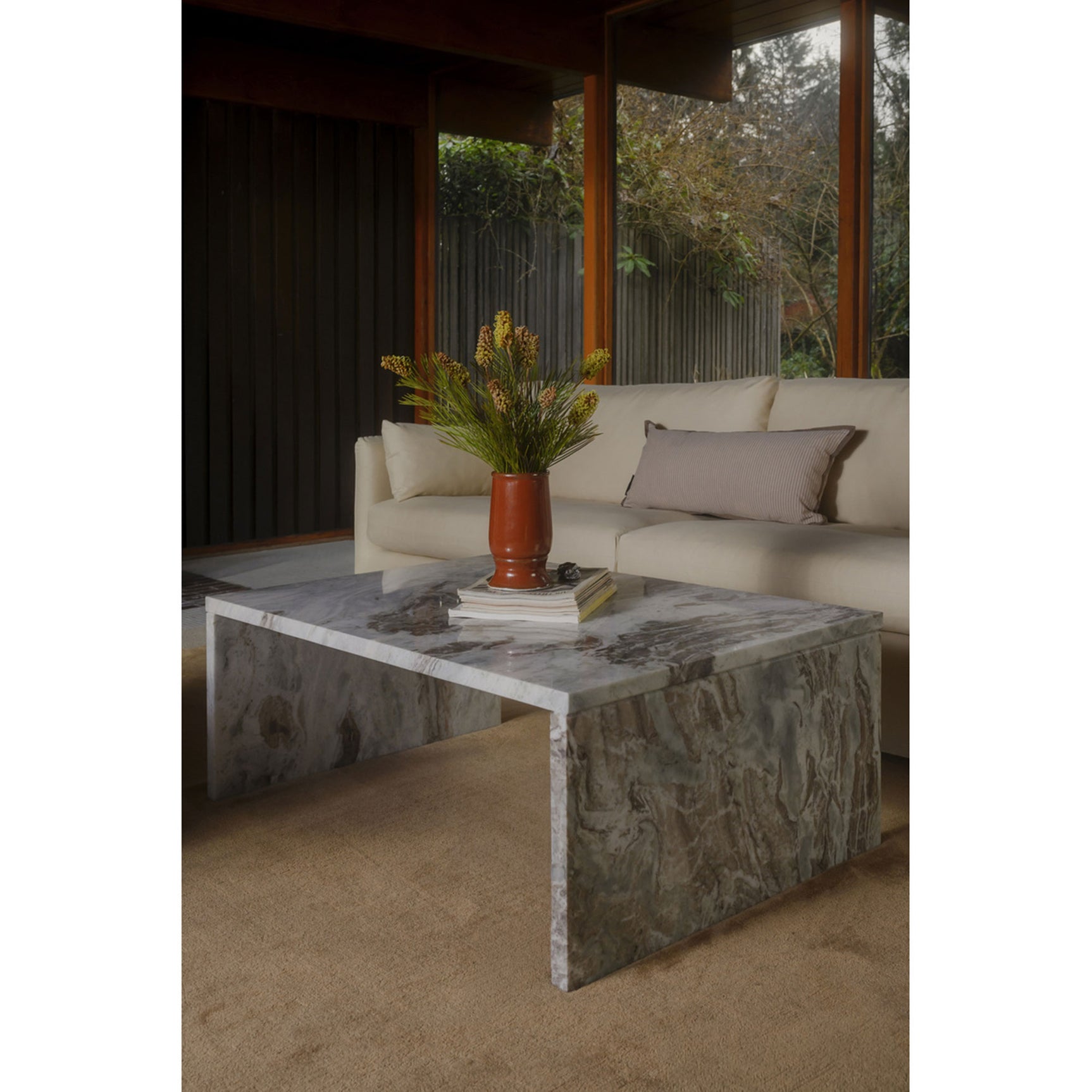 Rosa Torrento Marble Coffee Table