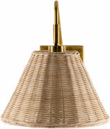 Gabas Gold Iron Rattan Wall Sconces - Ornate Home