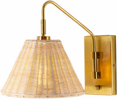 Gabas Gold Iron Rattan Wall Sconces - Ornate Home