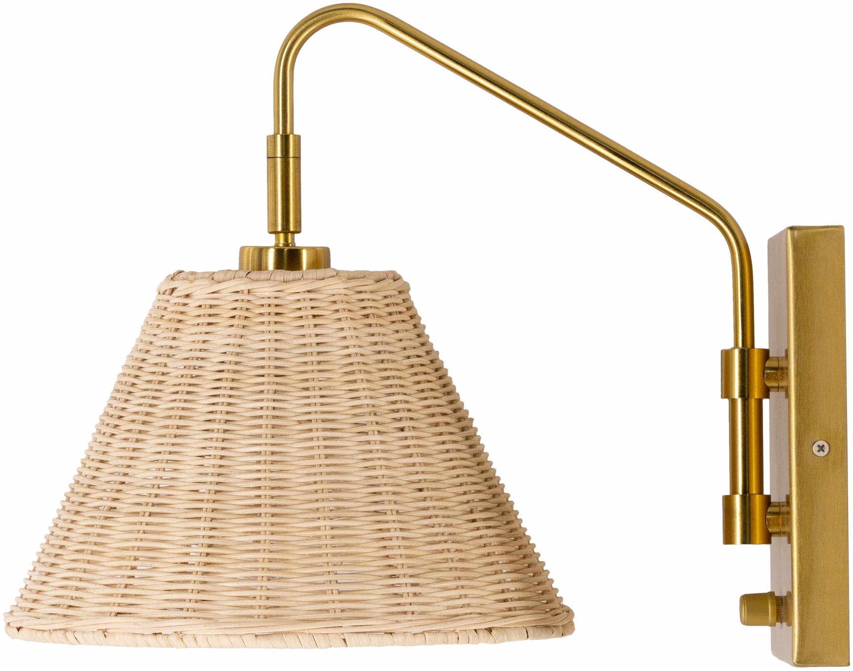 Gabas Gold Iron Rattan Wall Sconces - Ornate Home