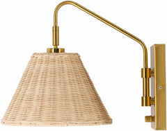Gabas Gold Iron Rattan Wall Sconces - Ornate Home