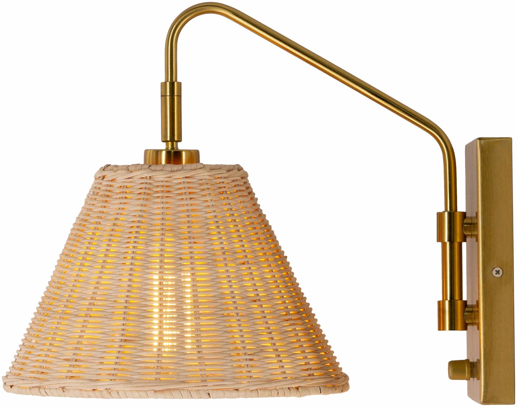 Gabas Gold Iron Rattan Wall Sconces - Ornate Home