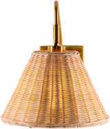 Gabas Gold Iron Rattan Wall Sconces - Ornate Home