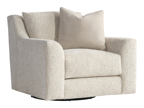 Gabi Beige/Tan Fabric Swivel Chair - Ornate Home