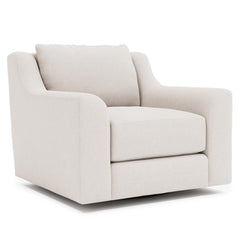 Gabi Ivory Swivel Chair Without Pillows - Ornate Home
