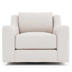 Gabi Ivory Swivel Chair Without Pillows - Ornate Home