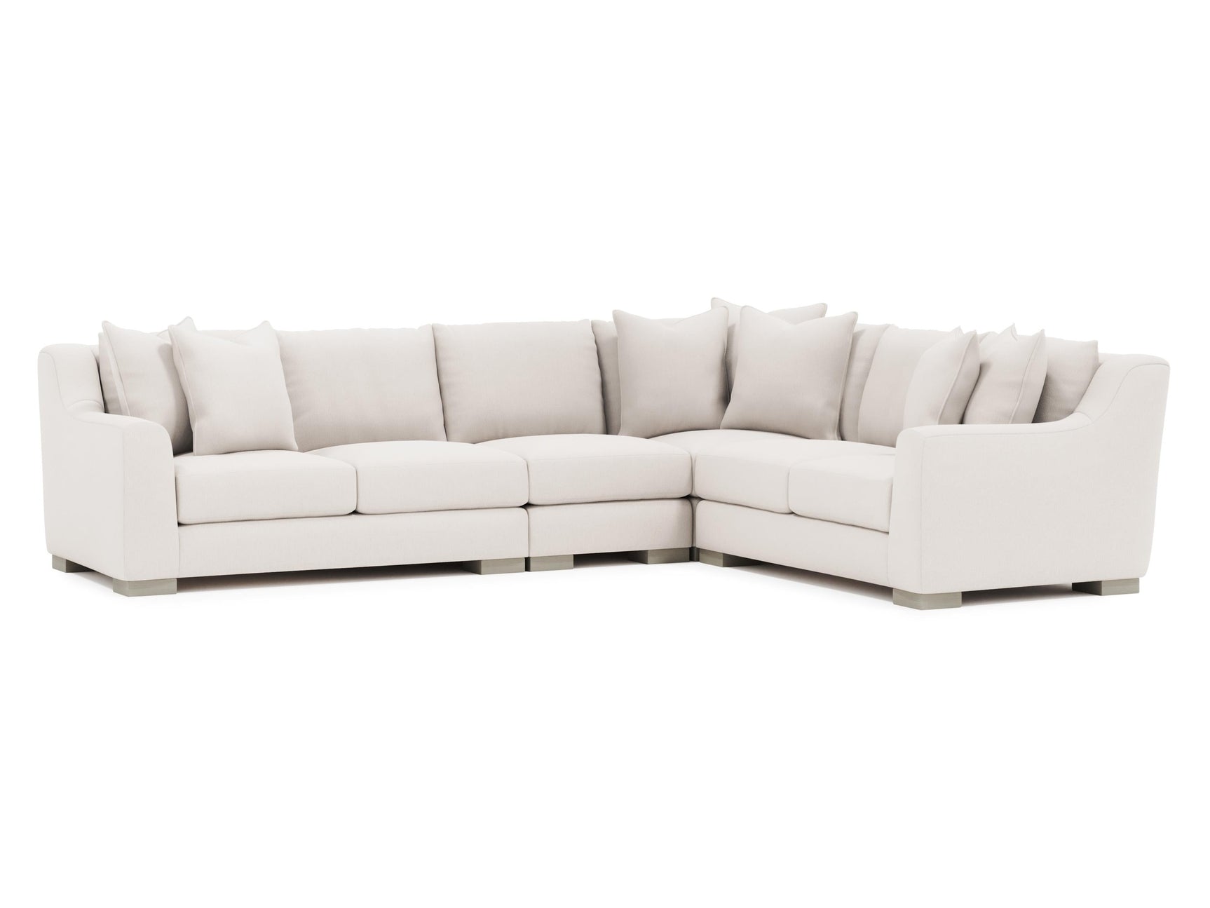 Gabi White/Cream 4-Piece Fabric Sectional - Ornate Home