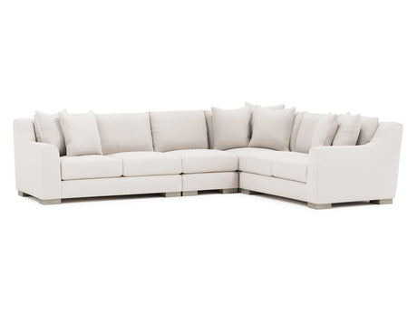 Gabi White/Cream 4-Piece Fabric Sectional - Ornate Home