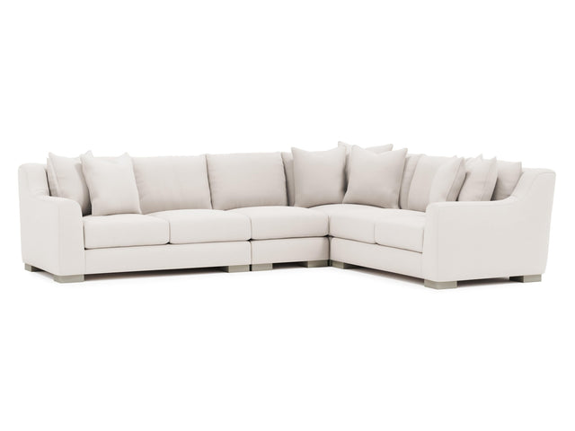 Gabi White/Cream 4-Piece Fabric Sectional - Ornate Home