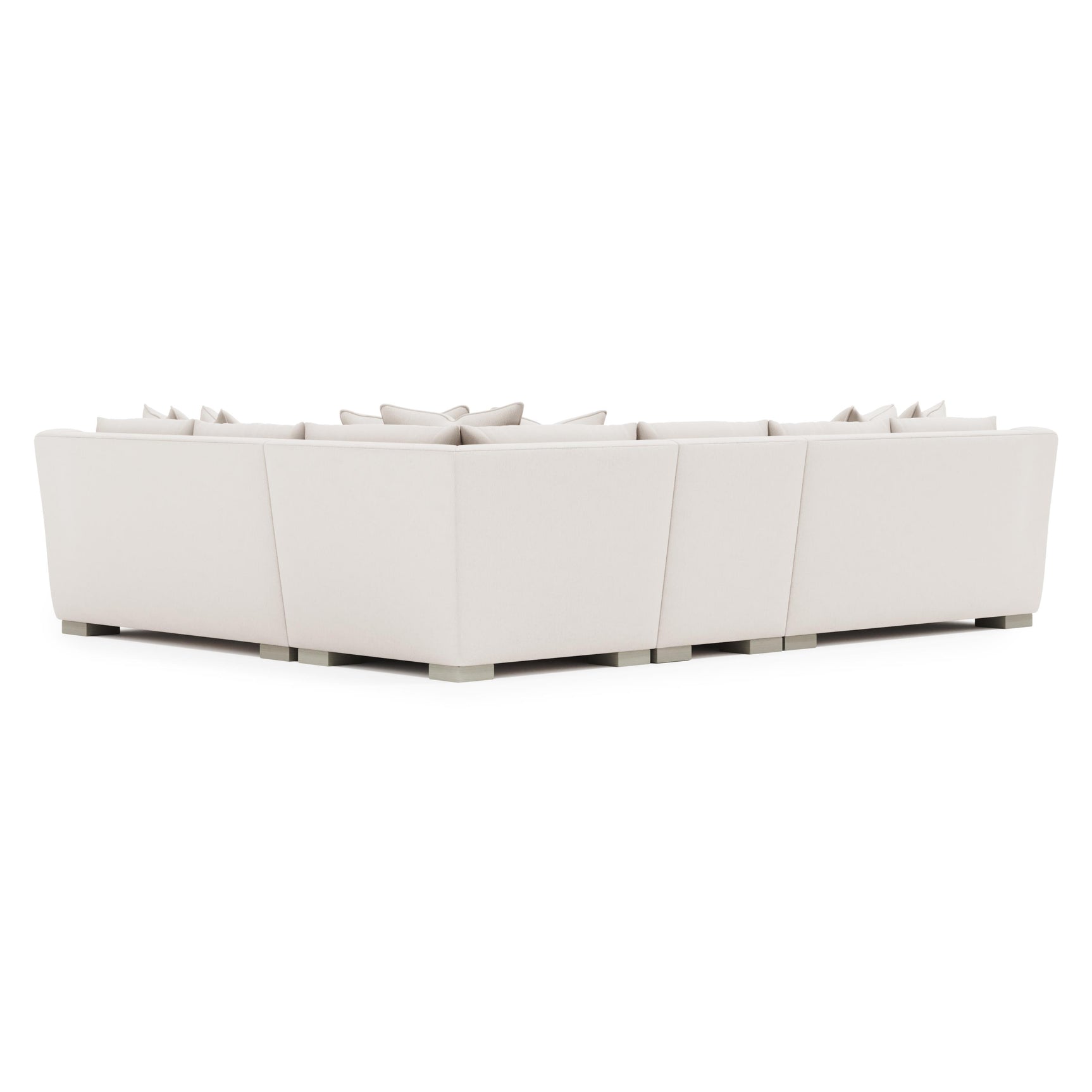 Gabi White/Cream 4-Piece Fabric Sectional - Ornate Home