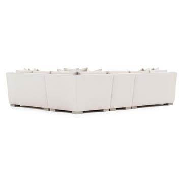 Gabi White/Cream 4-Piece Fabric Sectional - Ornate Home