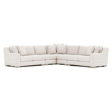 Gabi White/Cream 5-Piece Fabric Sectional - Ornate Home