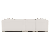 Gabi White/Cream Fabric Sectional Left-Arm-Chaise - Ornate Home