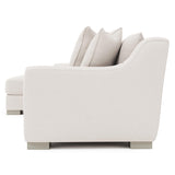 Gabi White/Cream Fabric Sectional Left-Arm-Chaise - Ornate Home