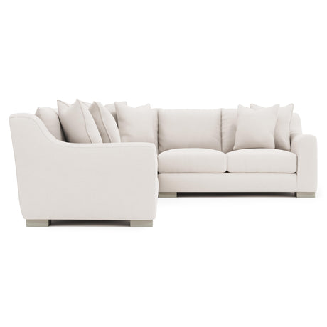 Gabi White/Cream Fabric Sectional - Ornate Home