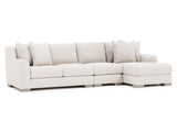 Gabi White/Cream Fabric Sectional Right-Arm-Chaise - Ornate Home