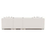 Gabi White/Cream Fabric Sectional Right-Arm-Chaise - Ornate Home