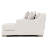 Gabi White/Cream Fabric Sectional Right-Arm-Chaise - Ornate Home